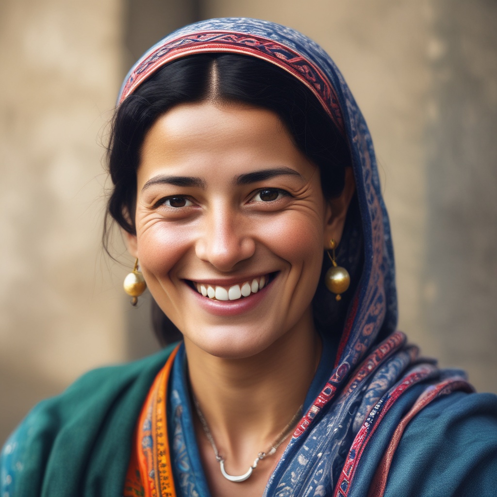 Smiling woman representing doda